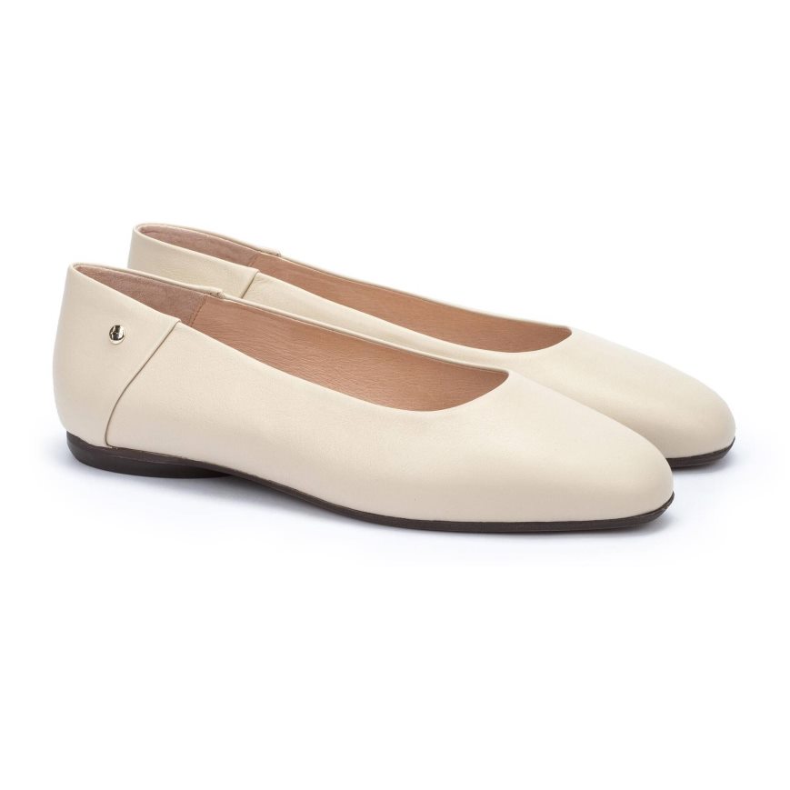 Beige Pikolinos ALMERIA Women's Ballet Flats | PLGH4T382