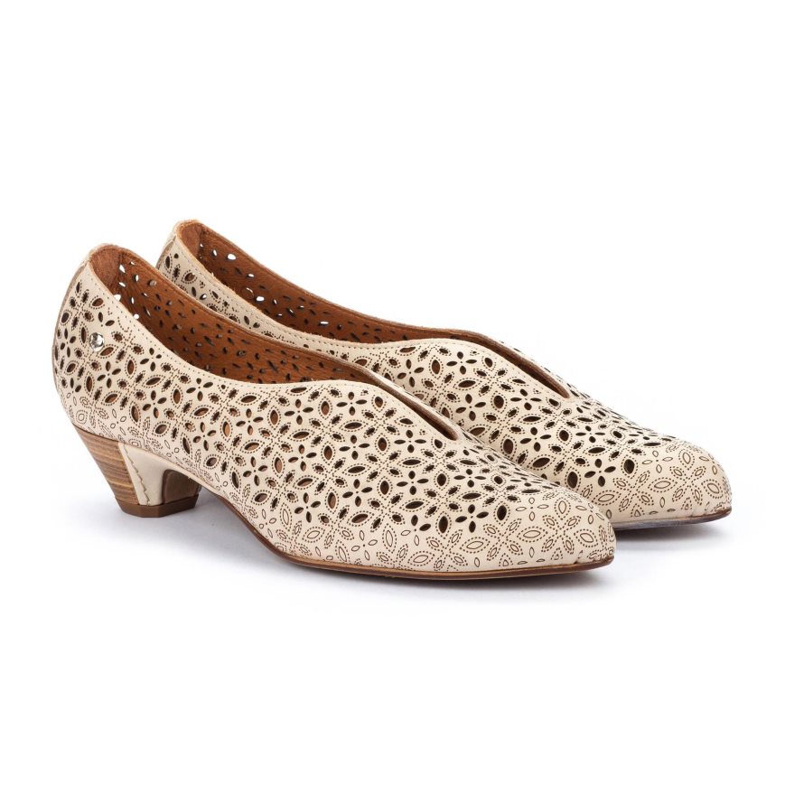 Beige Pikolinos ELBA Women's Court Shoes | JN1QT2614