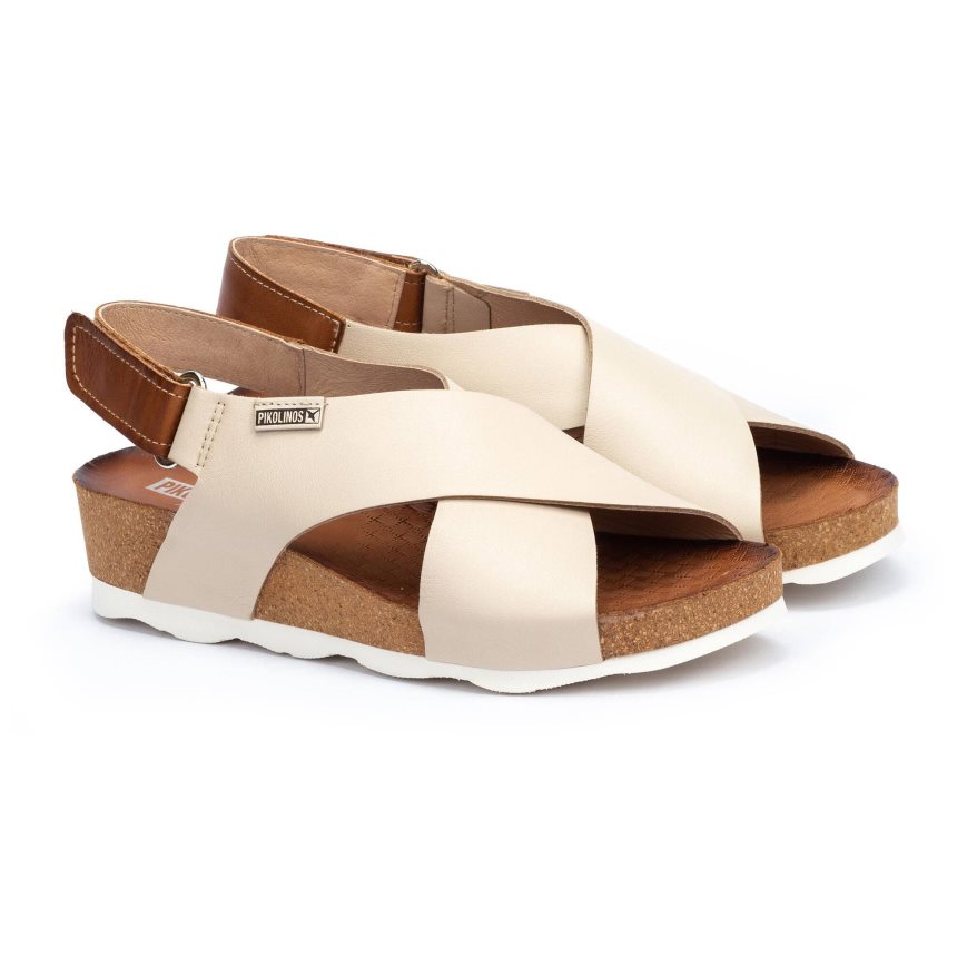 Beige Pikolinos MAHON Women's Sandals | EWYD3107T