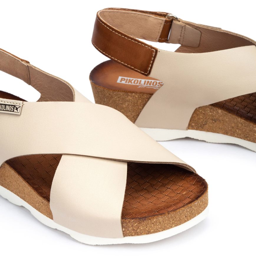 Beige Pikolinos MAHON Women's Sandals | EWYD3107T