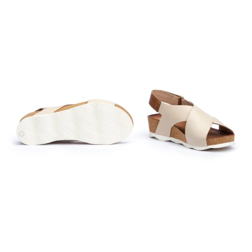 Beige Pikolinos MAHON Women's Sandals | EWYD3107T