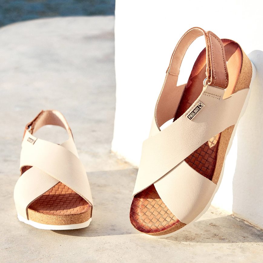 Beige Pikolinos MAHON Women's Sandals | EWYD3107T