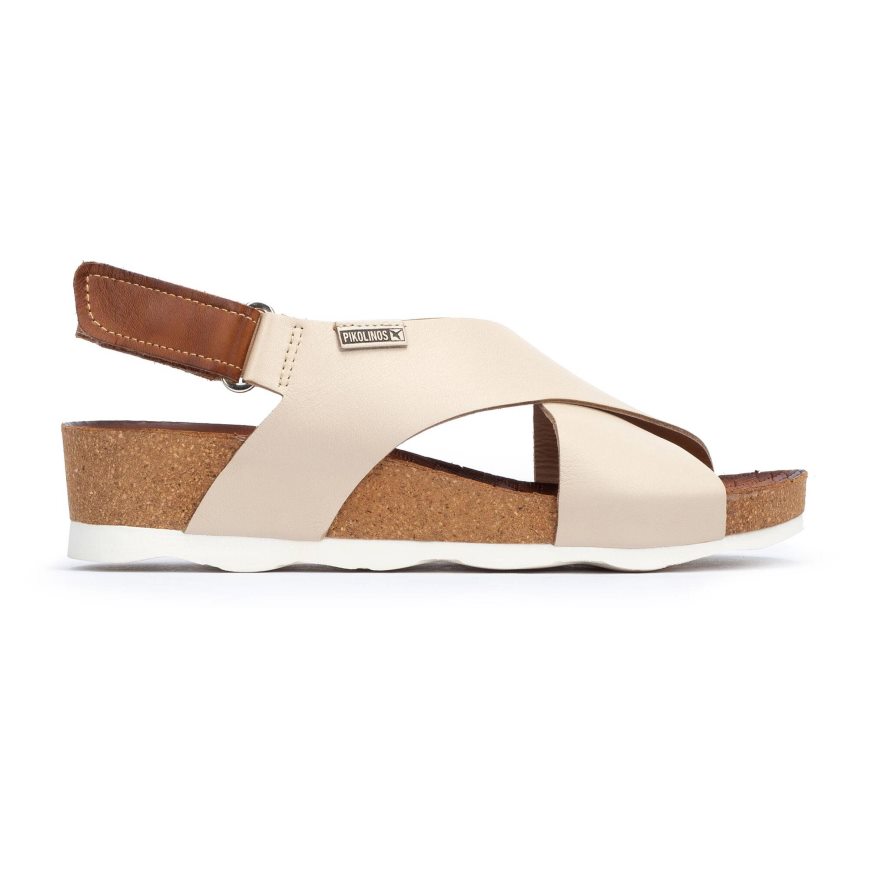 Beige Pikolinos MAHON Women\'s Sandals | EWYD3107T