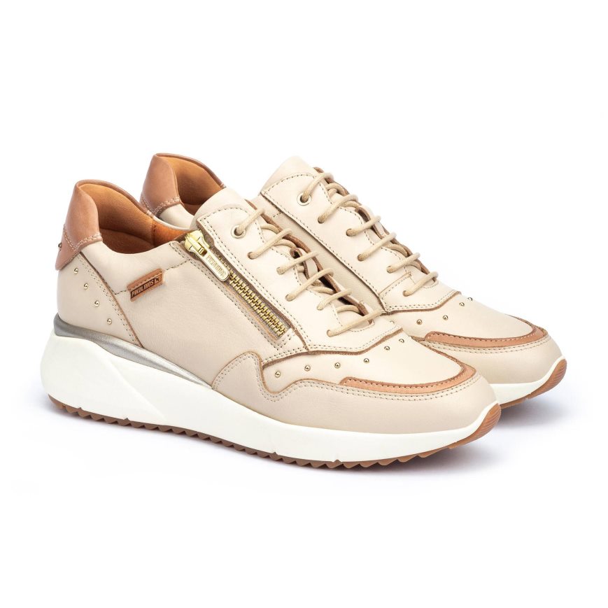 Beige Pikolinos SELLA Women's Sneakers | WDIN47218