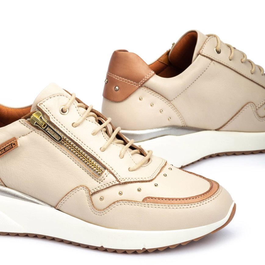 Beige Pikolinos SELLA Women's Sneakers | WDIN47218