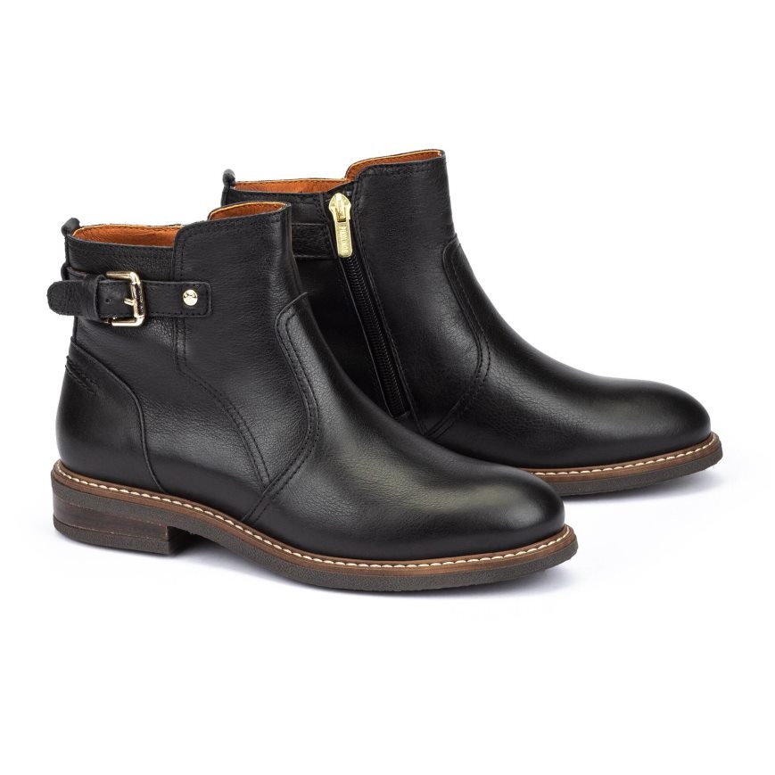 Black Pikolinos ALDAYA Women's Ankle Boots | H1IS30492