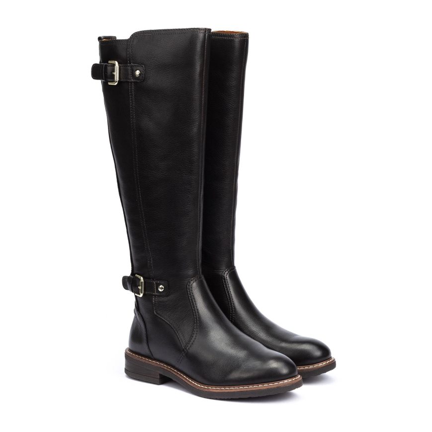 Black Pikolinos ALDAYA Women's Knee-high Boots | IXQC2T748