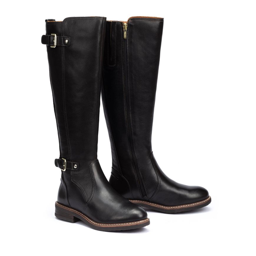 Black Pikolinos ALDAYA Women's Knee-high Boots | IXQC2T748