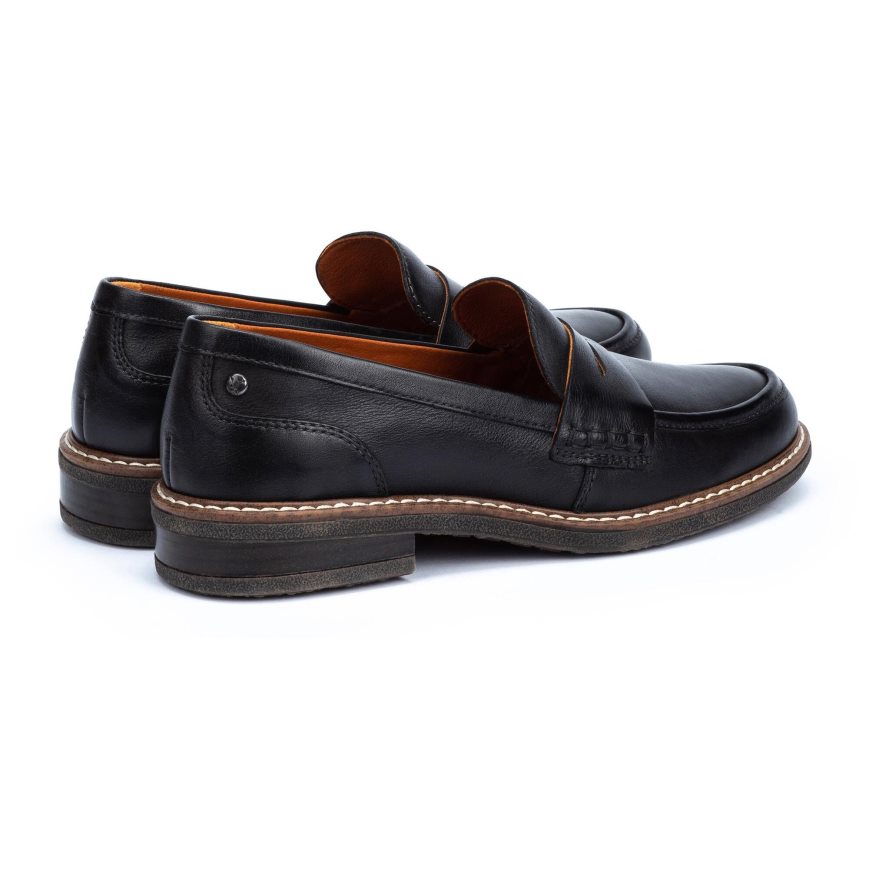 Black Pikolinos ALDAYA Women's Loafers | OIVU69T84