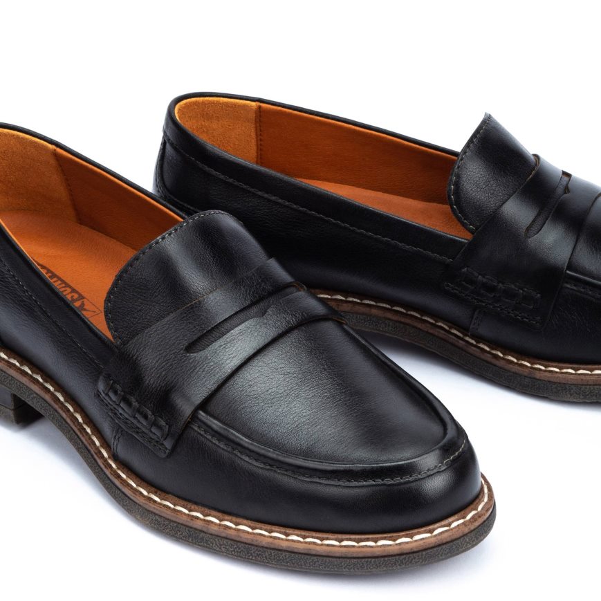 Black Pikolinos ALDAYA Women's Loafers | OIVU69T84