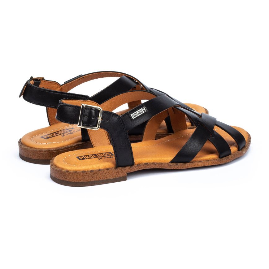 Black Pikolinos ALGAR Women's Flat Sandals | RWSC04963