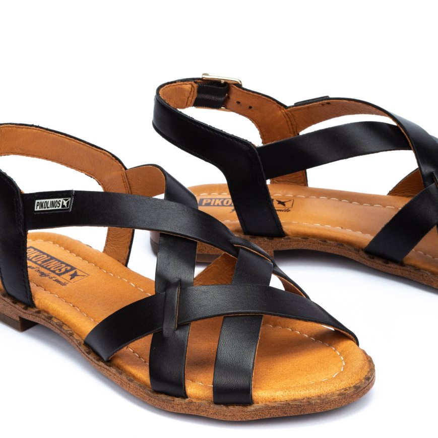 Black Pikolinos ALGAR Women's Flat Sandals | RWSC04963