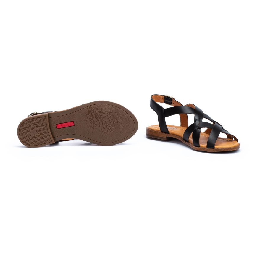 Black Pikolinos ALGAR Women's Flat Sandals | RWSC04963