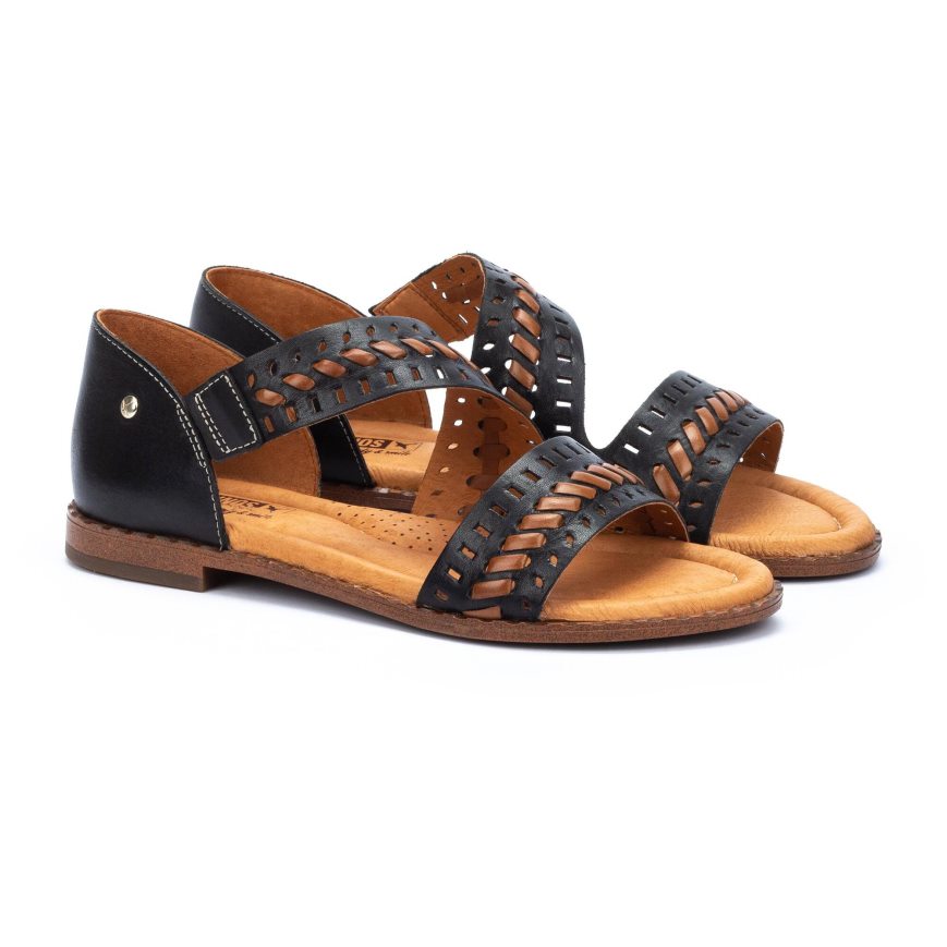 Black Pikolinos ALGAR Women's Flat Sandals | YSWX142T3