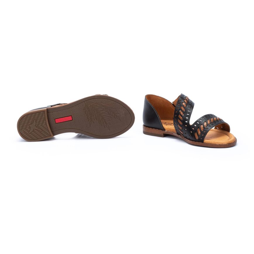 Black Pikolinos ALGAR Women's Flat Sandals | YSWX142T3