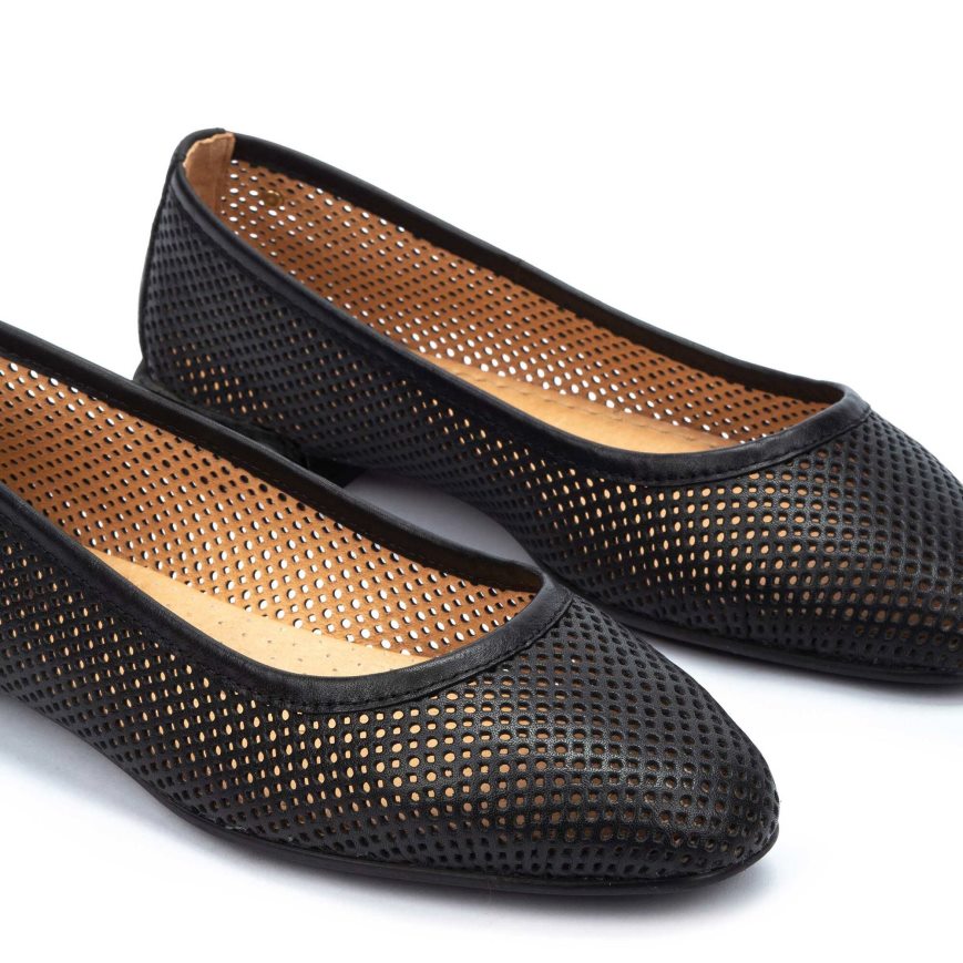 Black Pikolinos ALMERIA Women's Ballet Flats | DZAU3798T