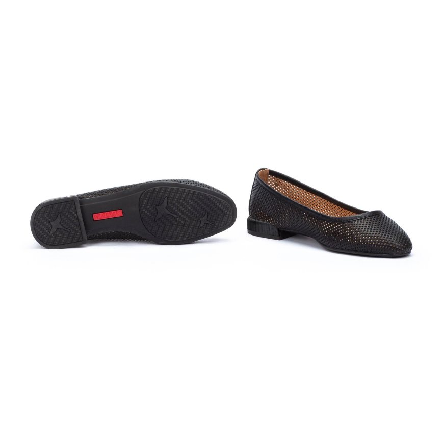 Black Pikolinos ALMERIA Women's Ballet Flats | DZAU3798T