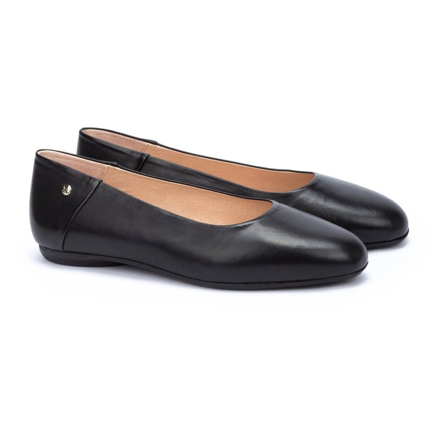 Black Pikolinos ALMERIA Women's Ballet Flats | QHVY80746