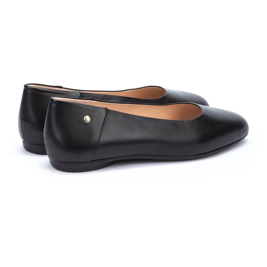 Black Pikolinos ALMERIA Women's Ballet Flats | QHVY80746