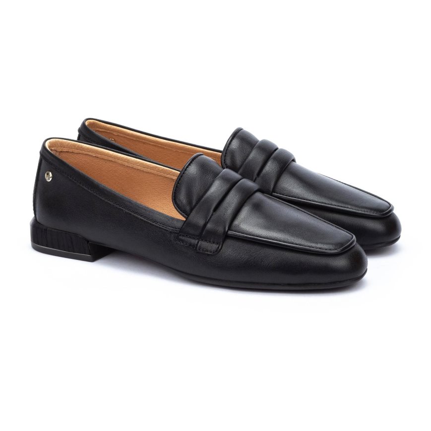 Black Pikolinos ALMERIA Women's Loafers | QFDN2T371