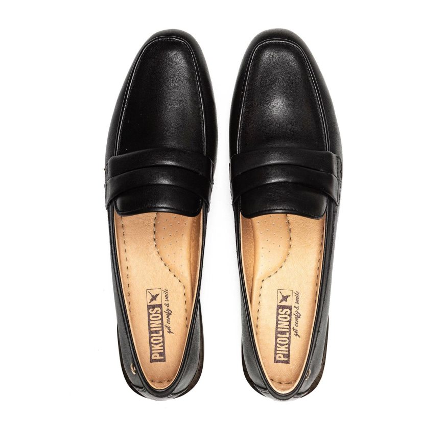 Black Pikolinos ALMERIA Women's Loafers | QFDN2T371