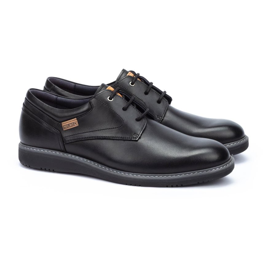 Black Pikolinos AVILA Men's Lace Up Shoes | YQTU6T702