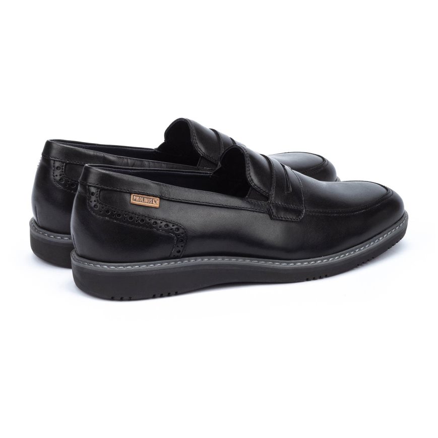 Black Pikolinos AVILA Men's Moccasins | XGDZ47308