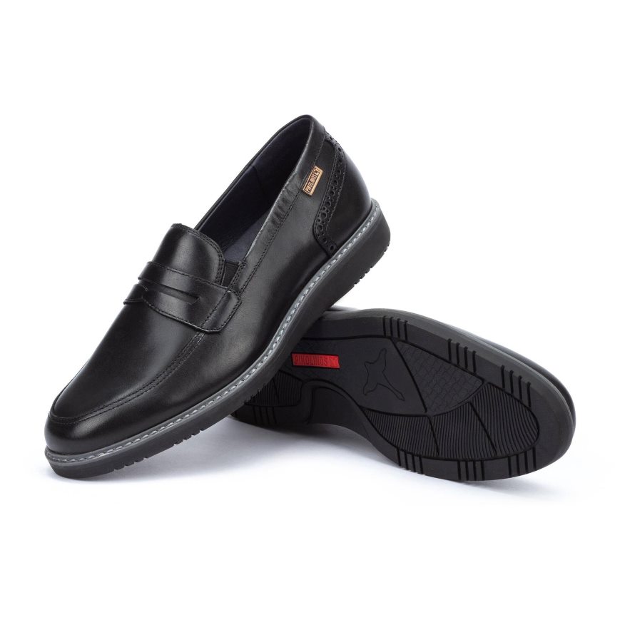 Black Pikolinos AVILA Men's Moccasins | XGDZ47308