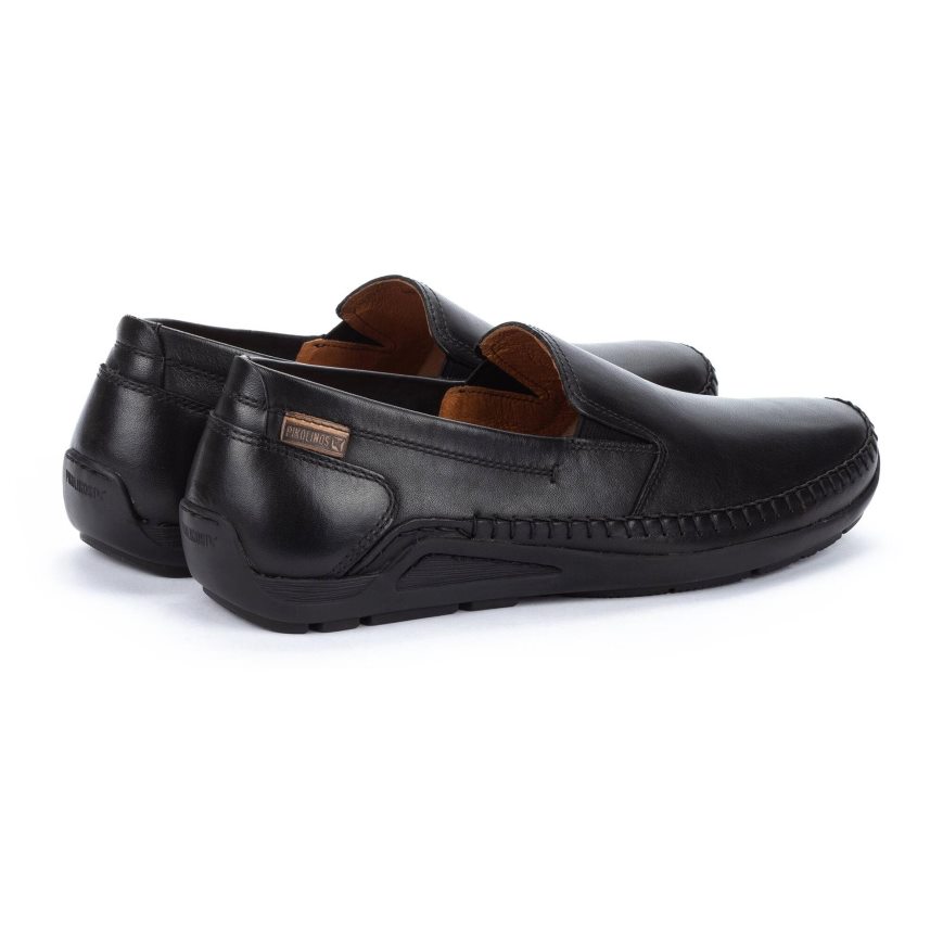 Black Pikolinos AZORES Men's Moccasins | UXJL20T39