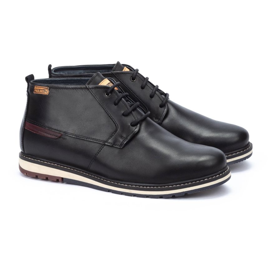 Black Pikolinos BERNA Men's Casual Shoes | QDYU3T760