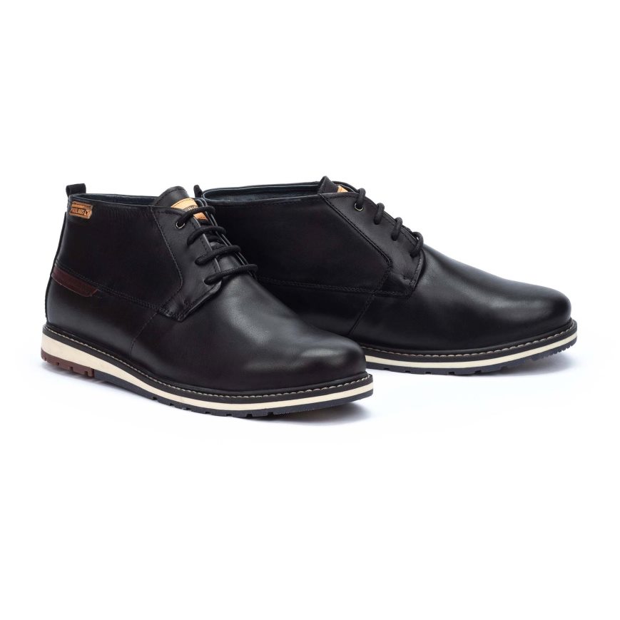 Black Pikolinos BERNA Men's Casual Shoes | QDYU3T760