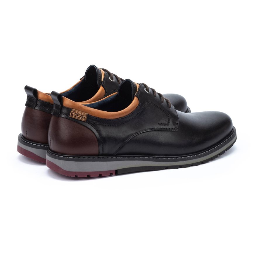 Black Pikolinos BERNA Men's Lace Up Shoes | WVUG0984T