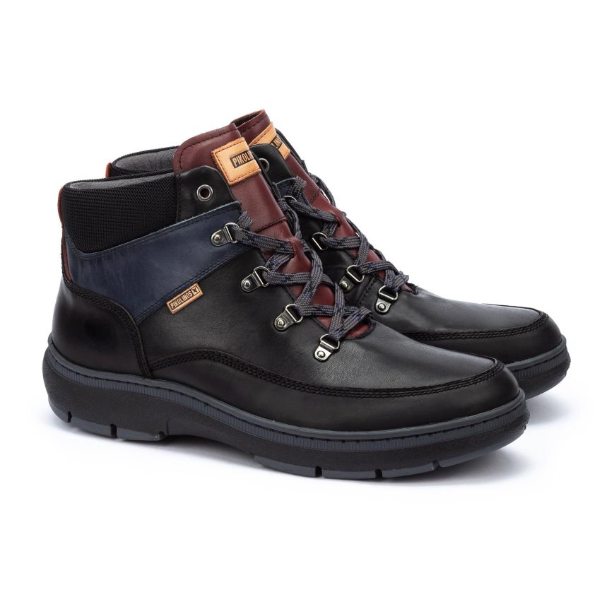 Black Pikolinos CACERES Men's Ankle Boots | VDWR6T172