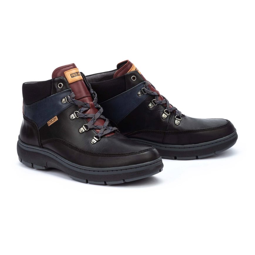 Black Pikolinos CACERES Men's Ankle Boots | VDWR6T172