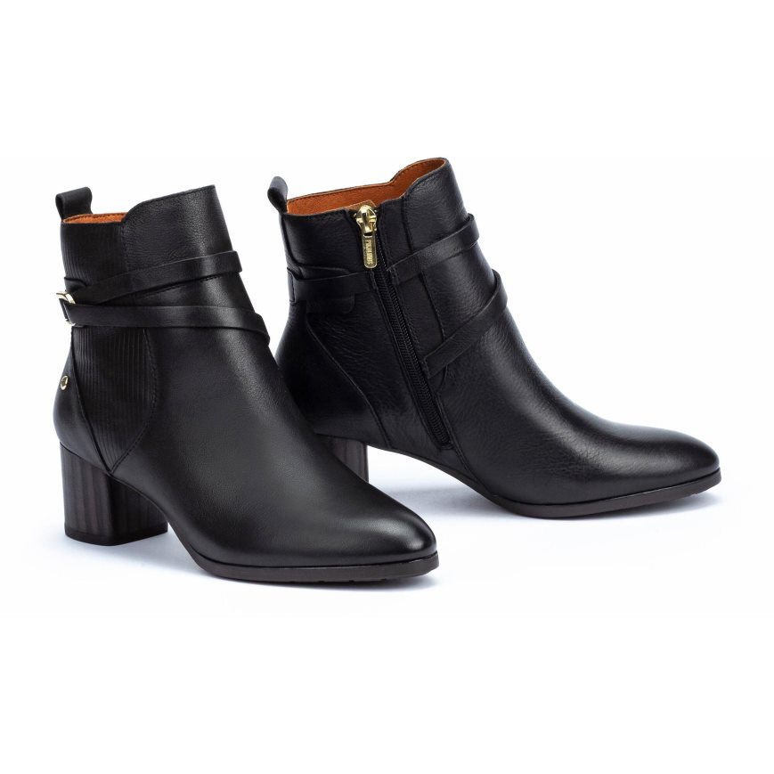 Black Pikolinos CALAFAT Women's Ankle Boots | CJUS1T480