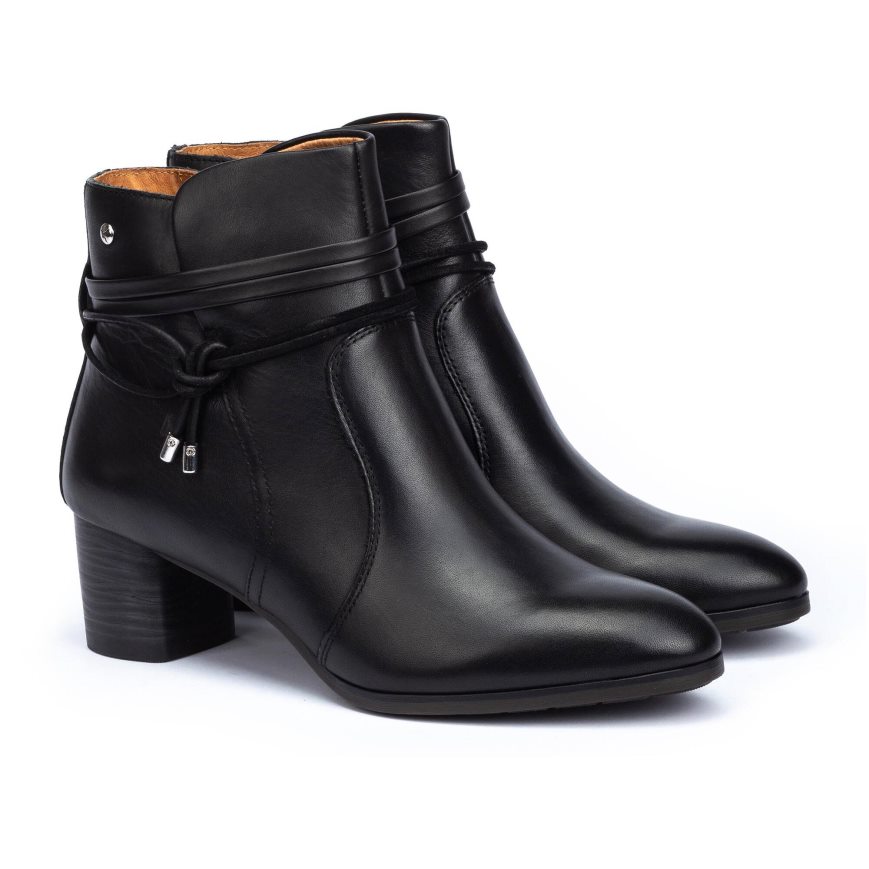 Black Pikolinos CALAFAT Women's Ankle Boots | DSIB87924