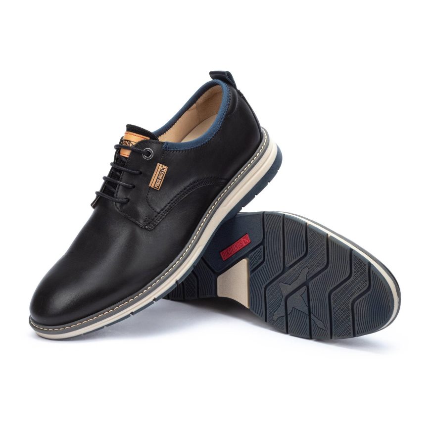 Black Pikolinos CANET Men's Lace Up Shoes | UARN46072