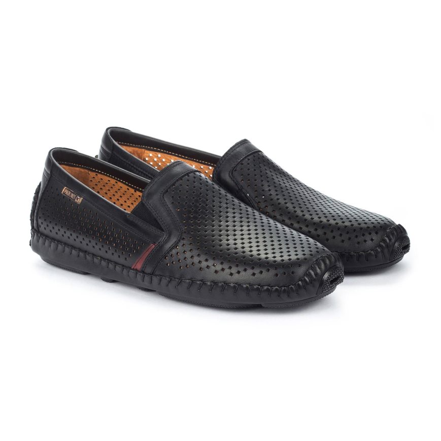 Black Pikolinos JEREZ Men's Moccasins | NHVM023T4