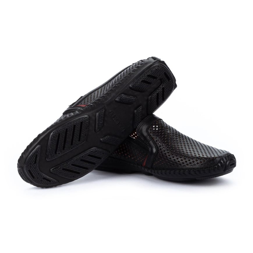 Black Pikolinos JEREZ Men's Moccasins | NHVM023T4