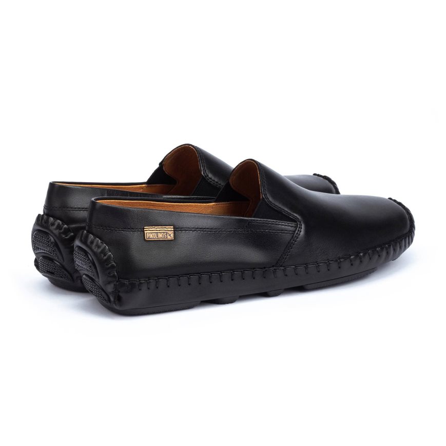 Black Pikolinos JEREZ Men's Moccasins | XPUL49370