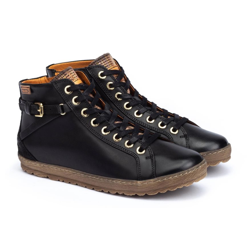 Black Pikolinos LAGOS Women's Ankle Boots | WOZY13479