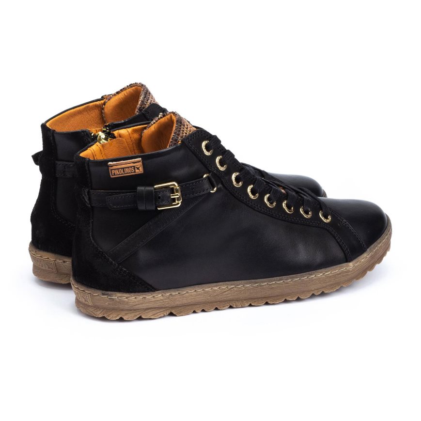 Black Pikolinos LAGOS Women's Ankle Boots | WOZY13479