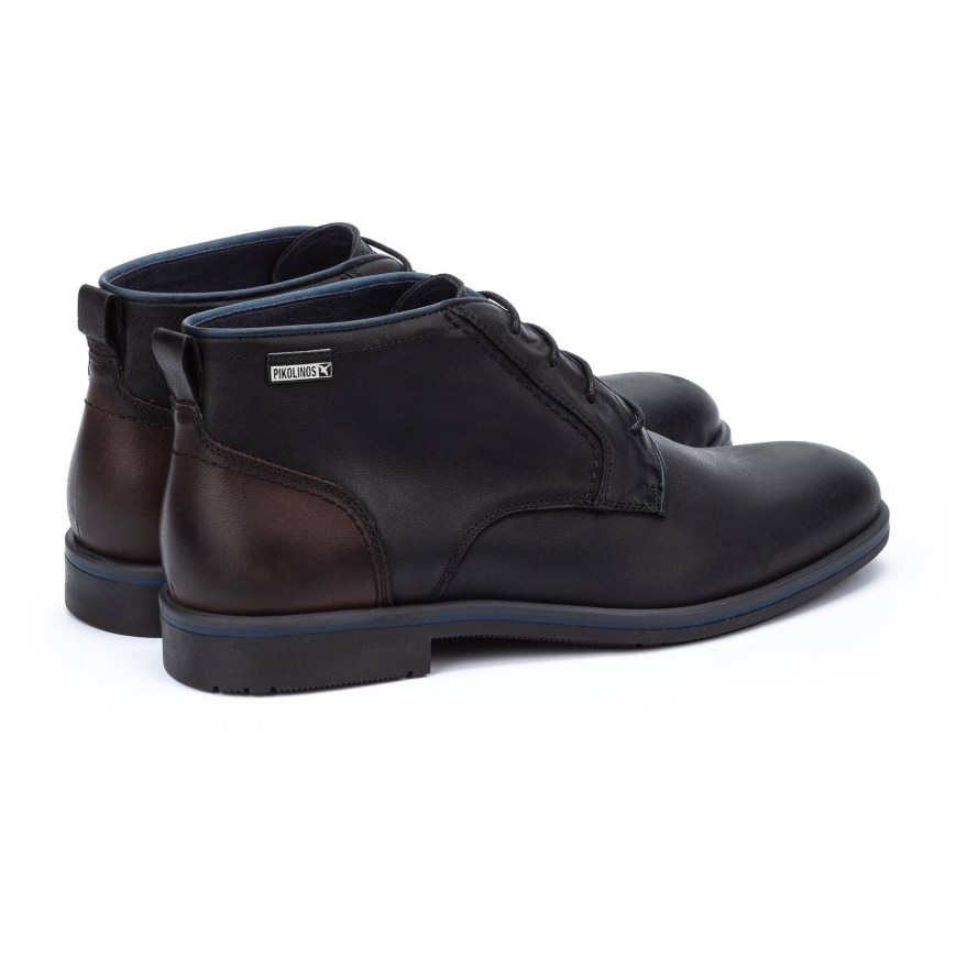 Black Pikolinos LEON Men's Ankle Boots | 1XBP17426