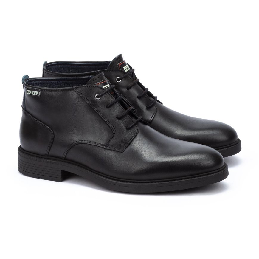 Black Pikolinos LORCA Men's Ankle Boots | VOTL42189