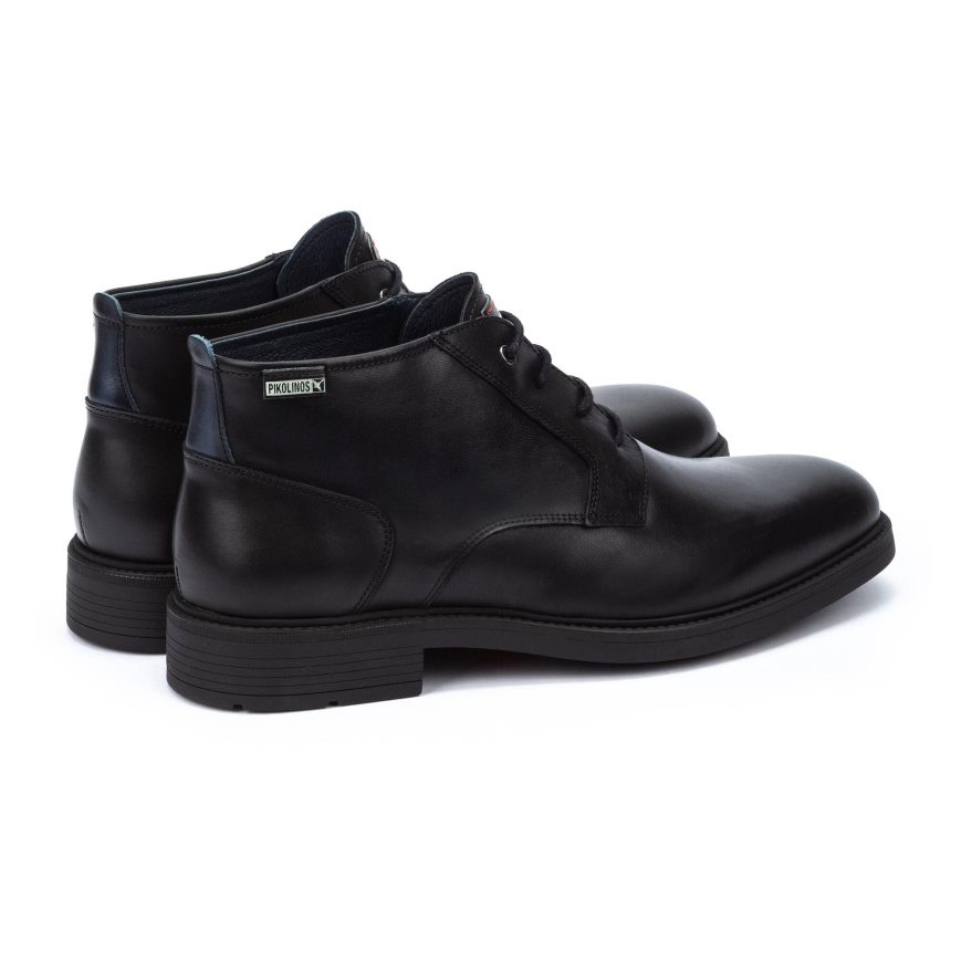 Black Pikolinos LORCA Men's Ankle Boots | VOTL42189