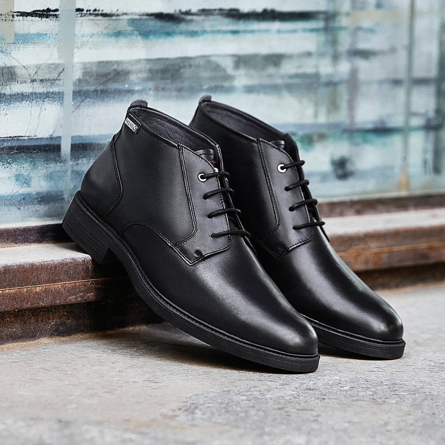 Black Pikolinos LORCA Men's Ankle Boots | VOTL42189