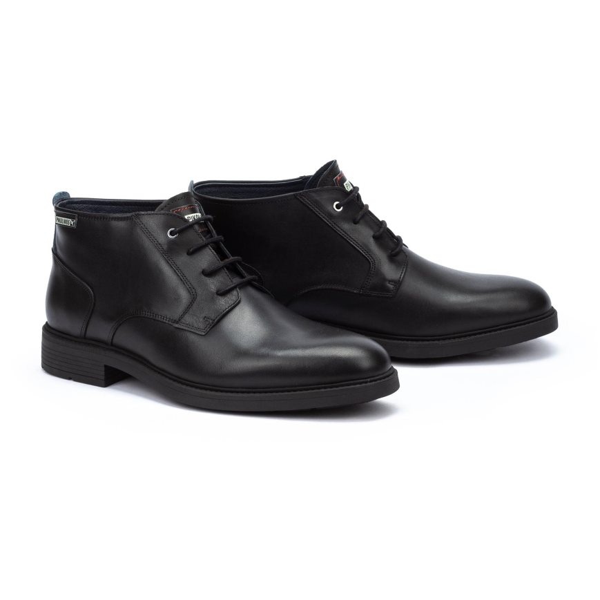 Black Pikolinos LORCA Men's Ankle Boots | VOTL42189