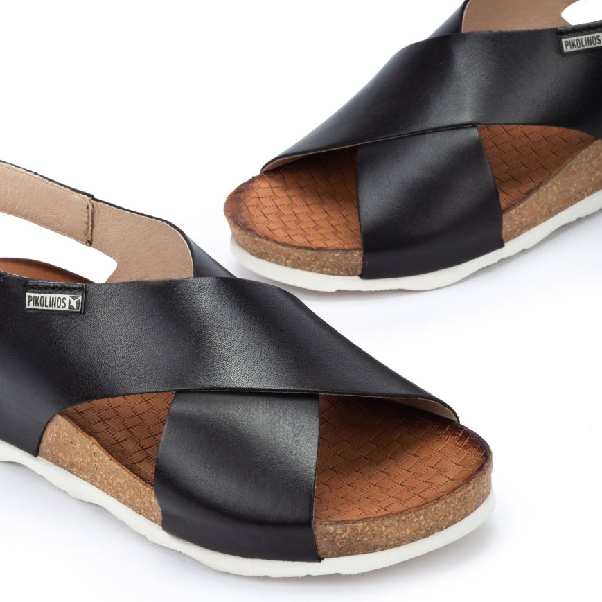 Black Pikolinos MAHON Women's Sandals | QJVT18704