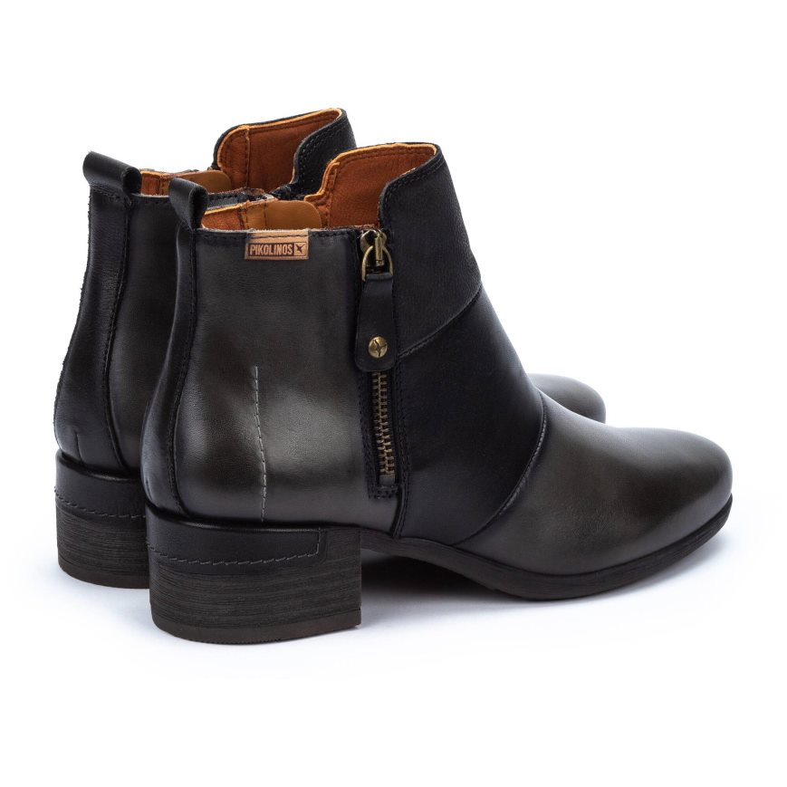 Black Pikolinos MALAGA Women's Ankle Boots | WPDY7236T