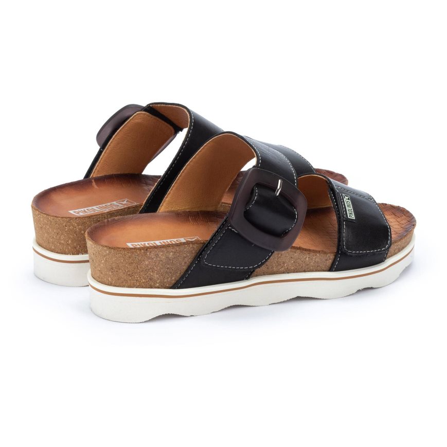 Black Pikolinos MENORCA Women's Sandals | 1HYA98041